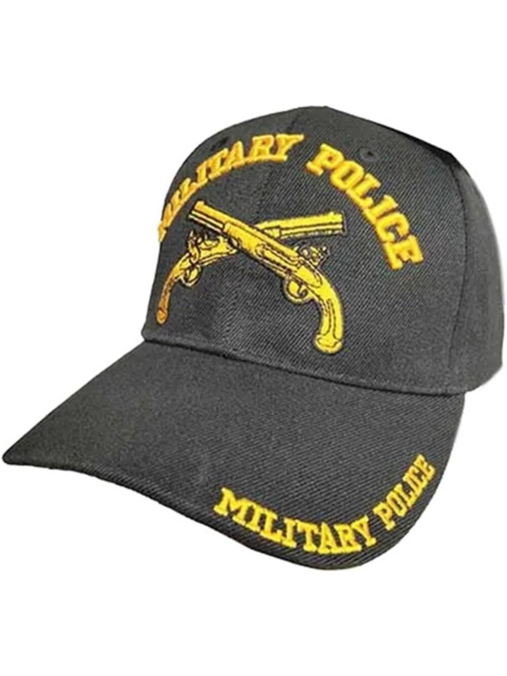 Embroidered Military Police Black Adjustable Baseball Cap - US Army Gear